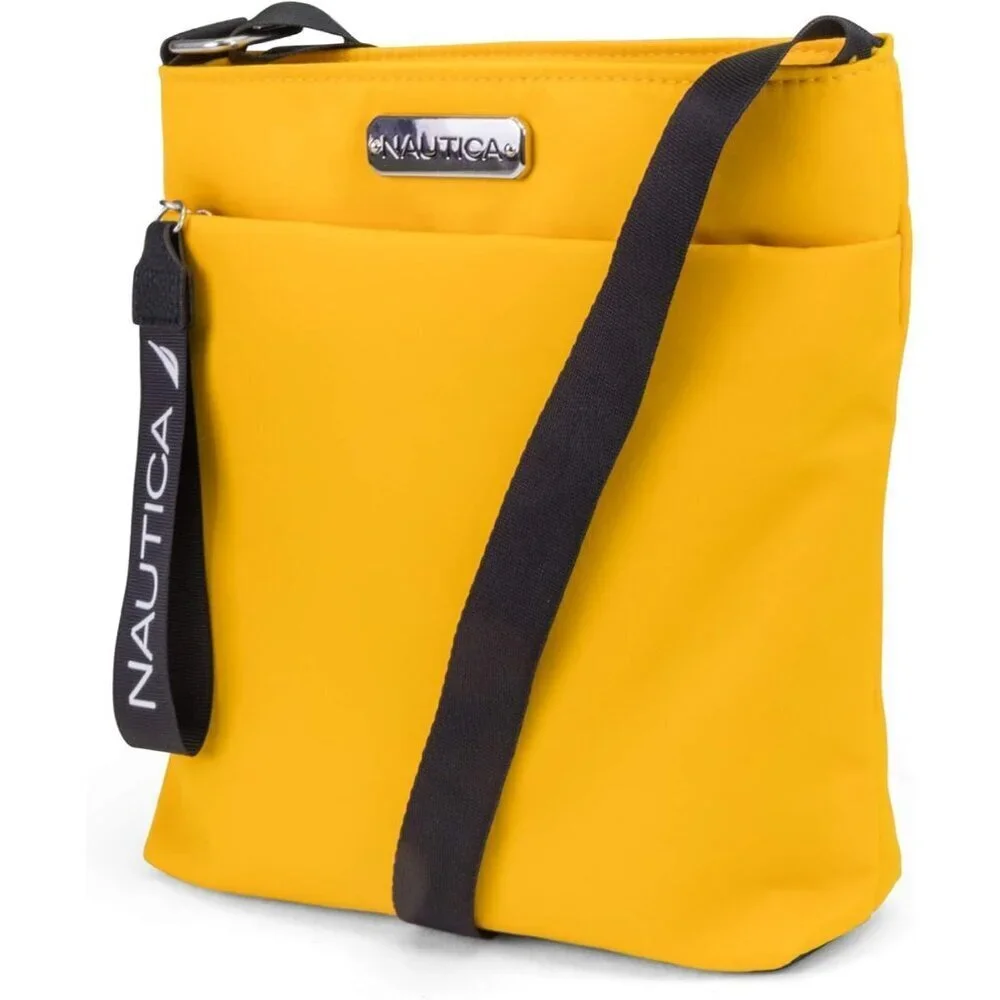 Women's Sunny (Yellow) Nylon Crossbody Bag Purse with Adjustable Shoulder Strap
